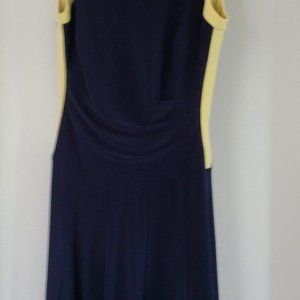 Women's Ralph Lauren Dress Sleeveless Navy And Yellow Size 4